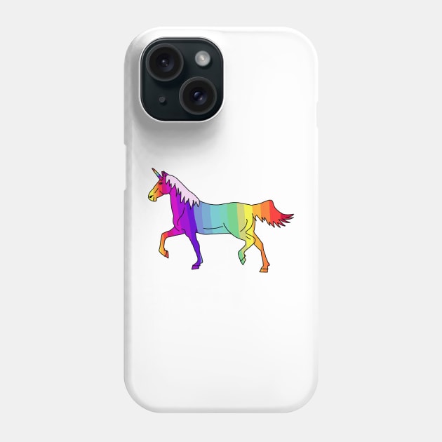 Cute Rainbow Colorful Unicorn Phone Case by OneLook