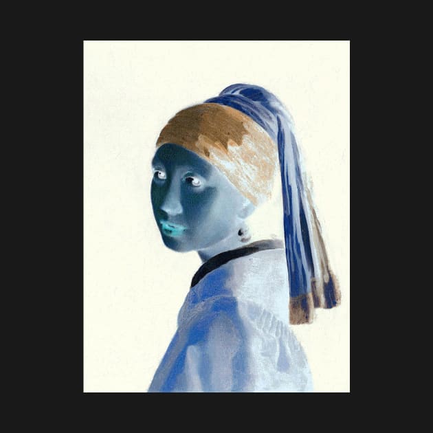 Girl with a Pearl Earring Interactive Negative Filter By Red&Blue by RedAndBlue