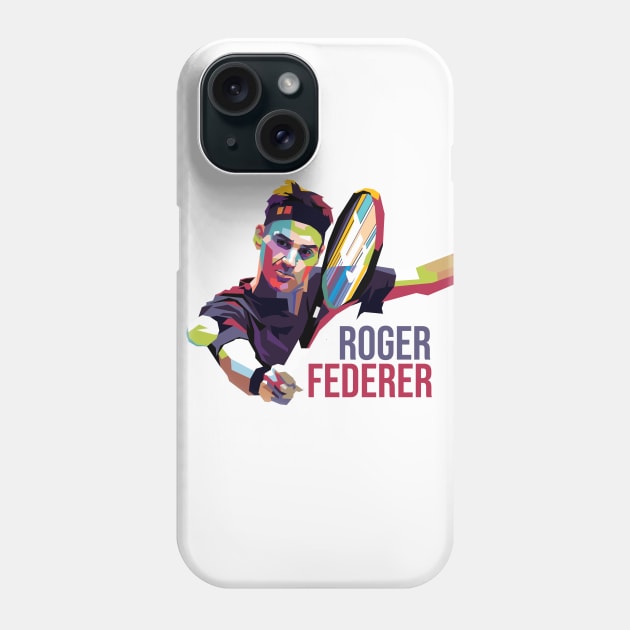 Roger Federer Pop Art Phone Case by mursyidinejad