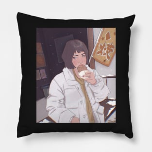 Anime girl eating an icecream Pillow