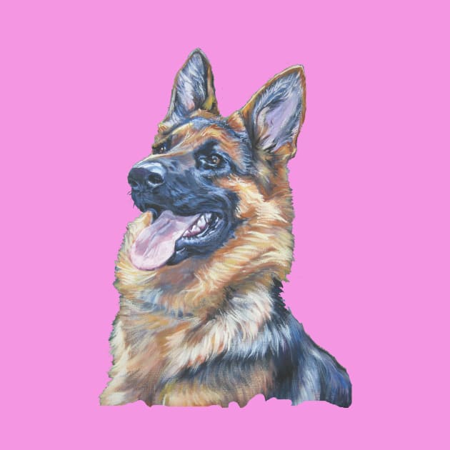 German Shepherd Fine Art Painting by LASHEPARD