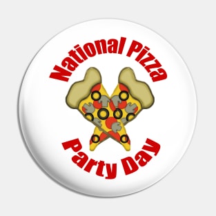 National Pizza Party Day Pin