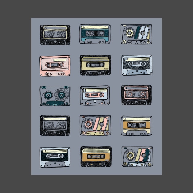 audio music cassettes, tapes by MugDesignStore
