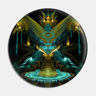 Apperception Fractal Visionary Art Manafold Art Pin