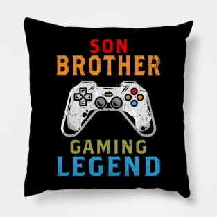 Son Brother Gaming Legend Gamer Gifts For Teen Boys Gaming Pillow