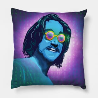 Bo Burnham Welcome to the Internet - trippy design - psychedelic design Pillow