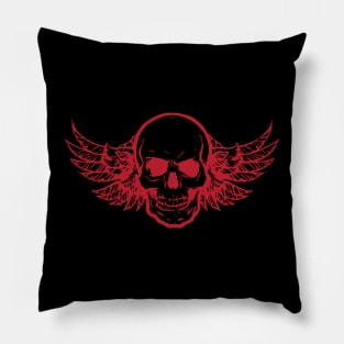 Skull with Wings Pillow