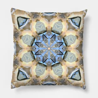 Maize And Blue Mandala Pillow