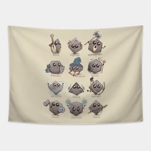 Kawaii DnD Classes Tapestry