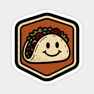 Retro Taco Badge Magnet