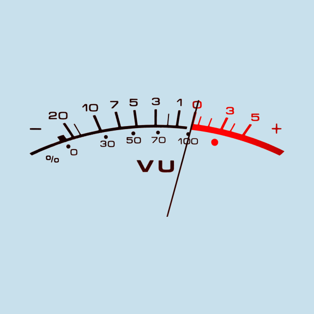 Volume VU Meter Vintage Audio Engineer Recording Studio by UltraPod