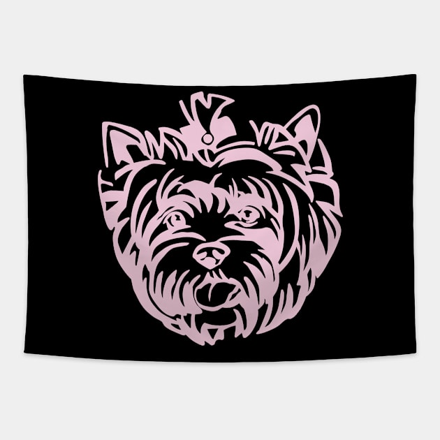 Womens Yorkshire Terrier Print Men Women Kids Yorkie Tee Tapestry by Linco