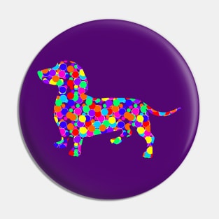 Confetti Bubbles Fun Dachshund Pin