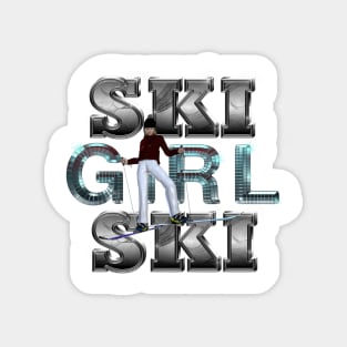 Ski Girl Ski Magnet