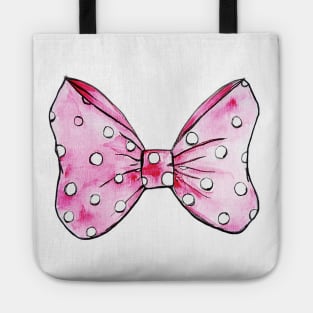 pink bow, minnie bow, pink minnie bow Tote