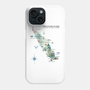 Illustrated Map of Vancouver Island Phone Case