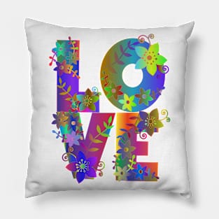 Love in floral letter pattern design Pillow