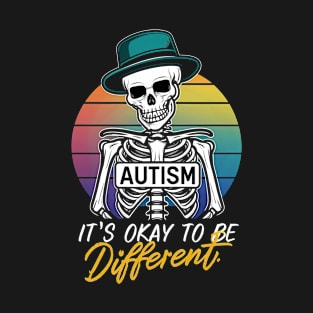 Autism Awareness - Skeleton Autistic Kids Awareness T-Shirt T-Shirt