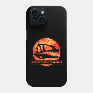 Acrocanthosaurus fossil skull Phone Case