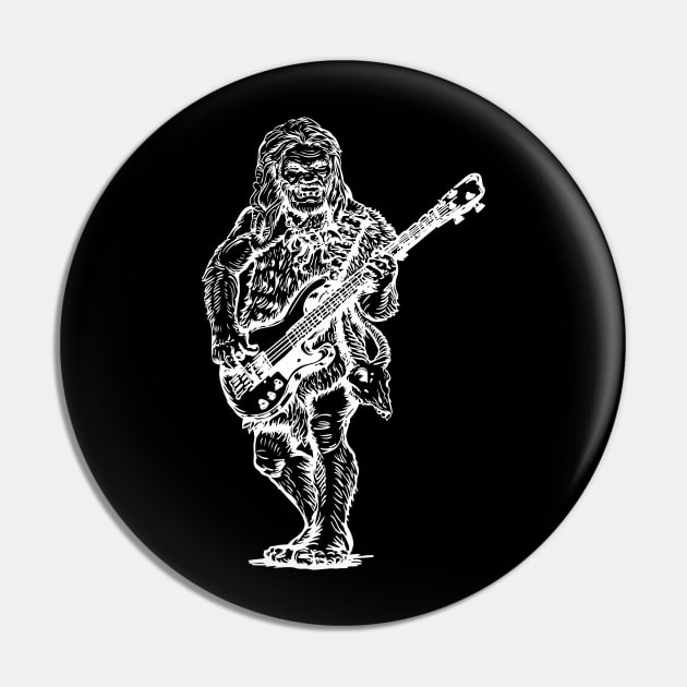 SEEMBO Neanderthal Playing Guitar Guitarist Musician Band Pin by SEEMBO