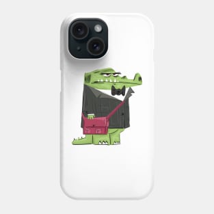 Cute crocodile in lazy pose, kids t-shirt design Phone Case