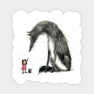 Rotkäppchen und der Wolf - Little Red Riding Hood Magnet