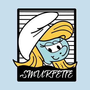 Blue Smurfette inspired picture T-Shirt