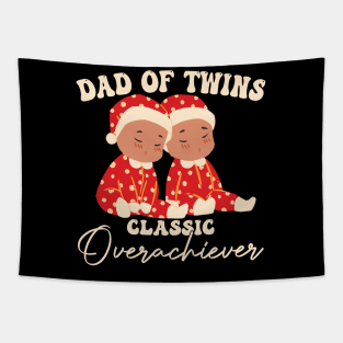 Dad Of Twins Classic Overachiever Fathers Day Twin Parents Tapestry