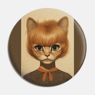 Female Anthropomorphic Cat Pin