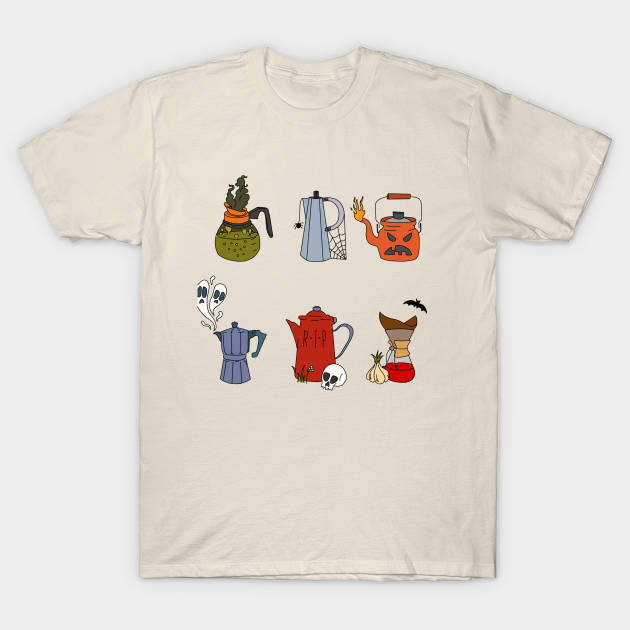 Discover Halloween Coffee Pots - Caffeine - T-Shirt