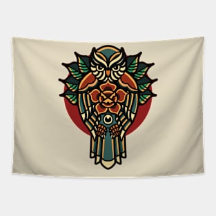 rose owl Tapestry