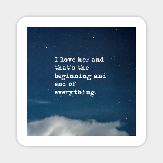 Beginning and end of everything - Fitzgerald in the night sky Magnet by RoseAesthetic