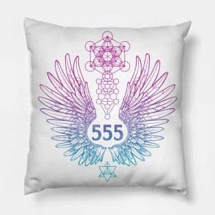 Angel Number 555 Sacred Geometry Pillow