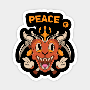 Peace Demon Character Monster Magnet