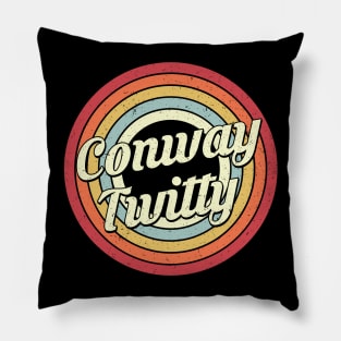 Conway Proud Name Retro Rainbow Tribute Pillow