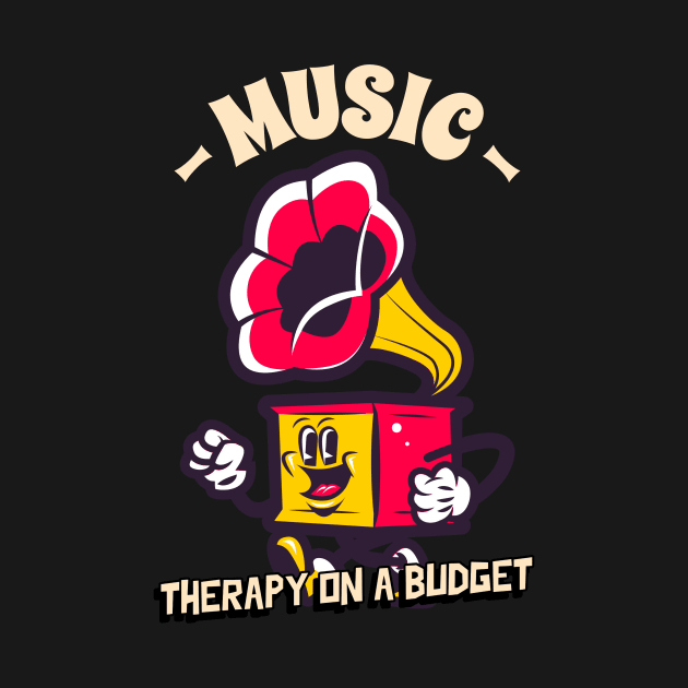 Music- Therapy on a Budget Funny by DC Bell Design