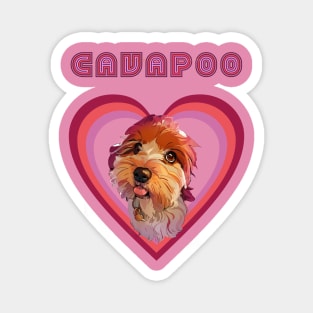 Cavapoo love (plum) Magnet