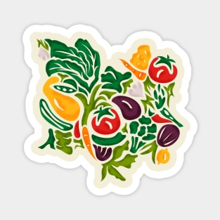 Veggie Delight- Fresh Garden Vegetables and Herbs Magnet