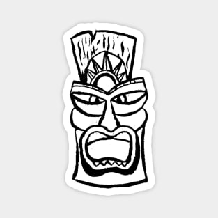 Bad JuJu Creative Arts Tiki Man Black Magnet