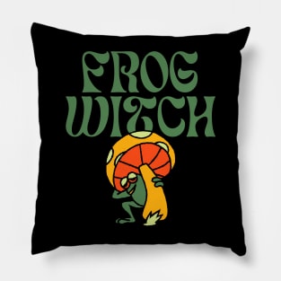 Frog Witch Pillow