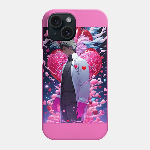 Anime cardiologist heart surgeon aesthetic art Phone Case by Spaceboyishere