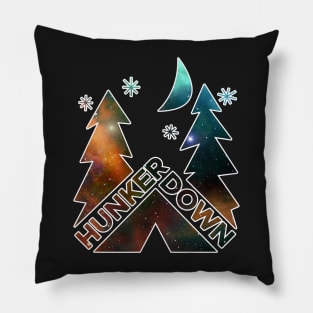 Hunker Down Camping Space & Stars Pillow