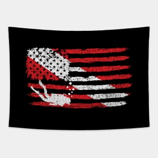 Vintage American Diver Down Flag USA Scuba Diving Dive Flag Tapestry