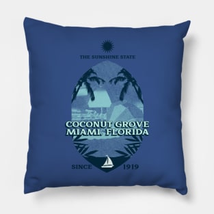 The Sunshine State Coconut Grove Miami, Florida Since 1919 Pillow