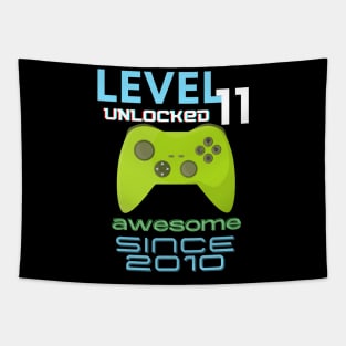 Level 11 Unlocked Awesome 2010 Video Gamer Tapestry