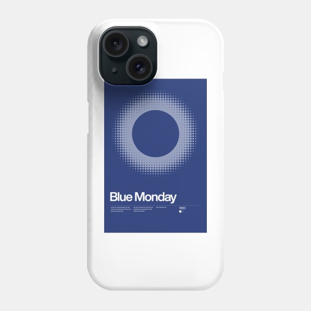 Blue Monday Inspired Lyrics Design Phone Case by sub88