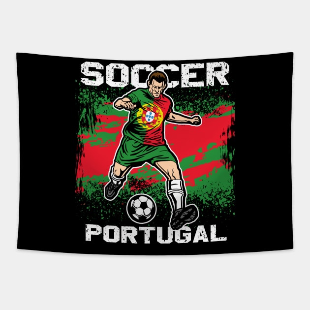 Portugal Futbol Soccer Tapestry by megasportsfan