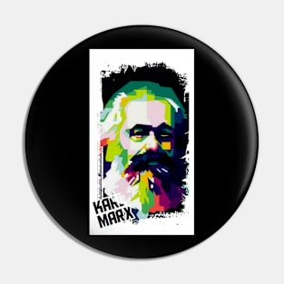 Karl Marx Popart Pin