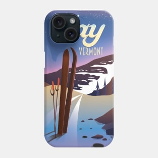 Jay Vermont USA ski poster Phone Case