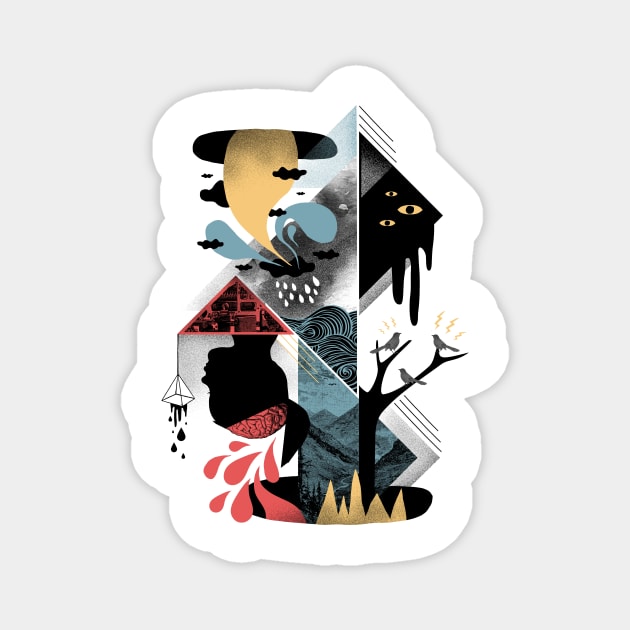 Shapes and Nightmares Magnet by chaos_magic